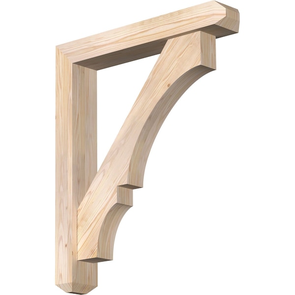Ekena Millwork Balboa Craftsman Smooth Bracket w/ Offset Brace, Douglas Fir, 5 1/2"W x 32"D x 38"H BKT0604X32X38BOA04SDF - main